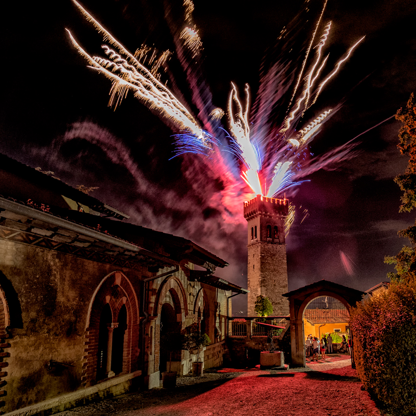 Coreografia di sbruffi e serpentelli argento | Spettacoli pirotecnici barocchi | Brixia Fireworks